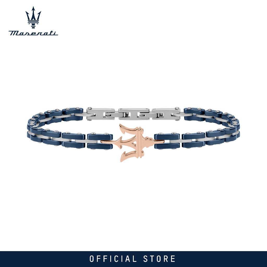 Maserati Jewels 220mm Stainless Steel Ceramic Men's กำไลข้อมือ JM219AQH14 (Adjustable)
